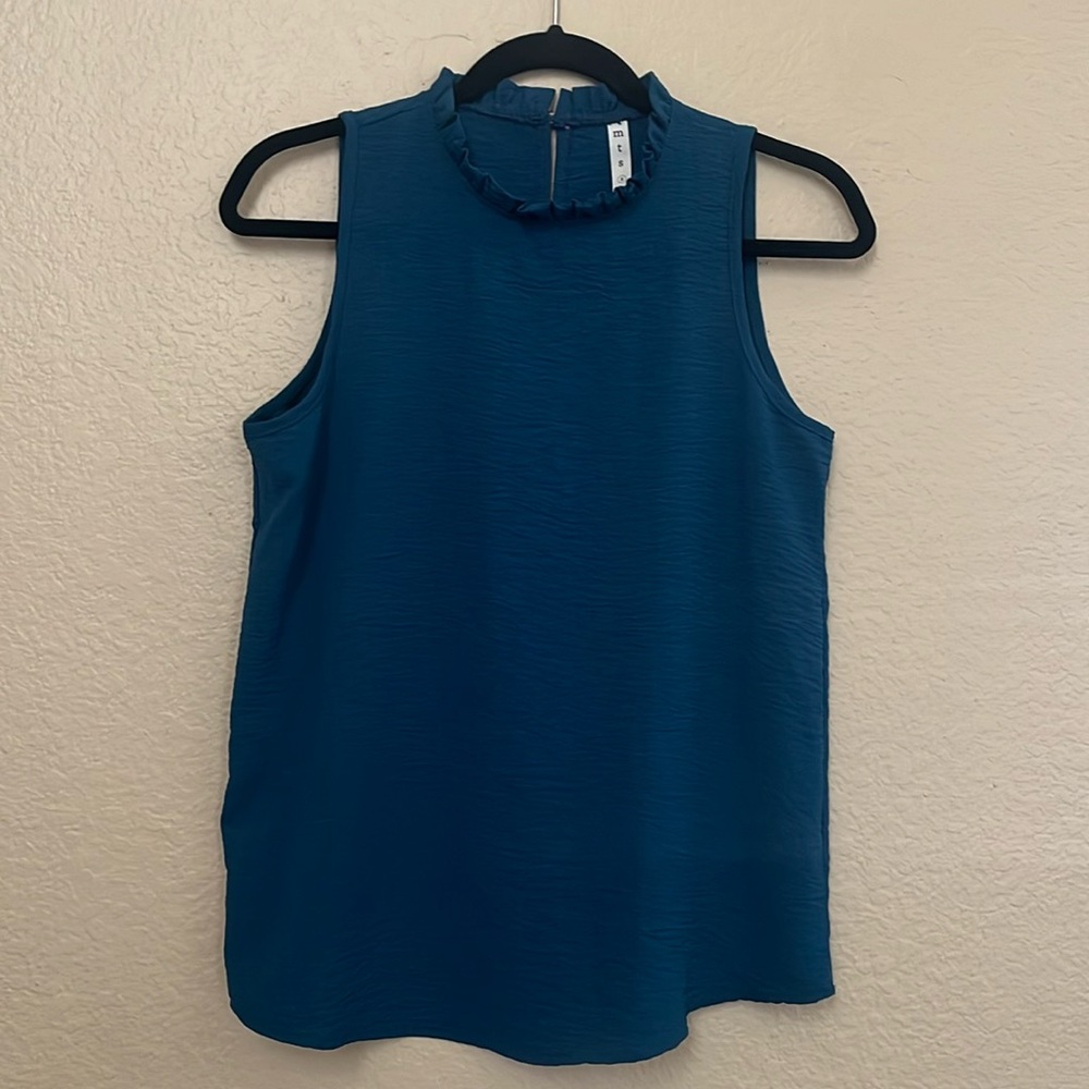 mts Blue Sleeveless Top- Small
